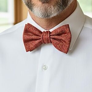 Jim Thompson Red Print Bow Tie